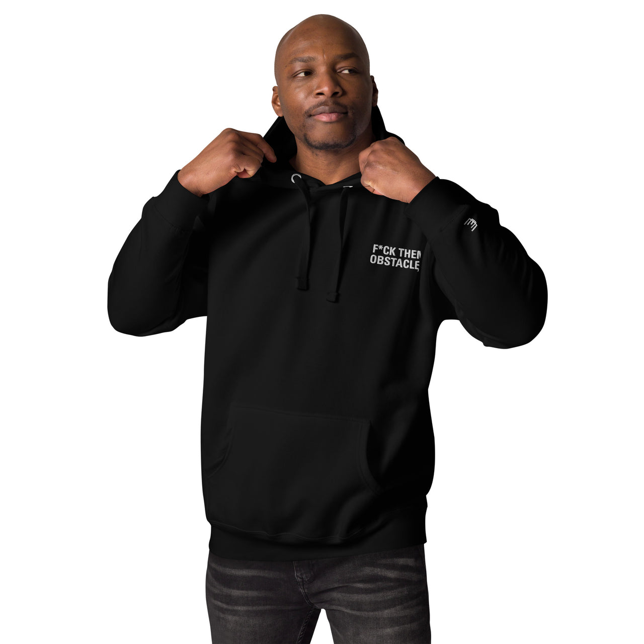 F*CK THEM OBSTACLES Embroidered Unisex Hoodie