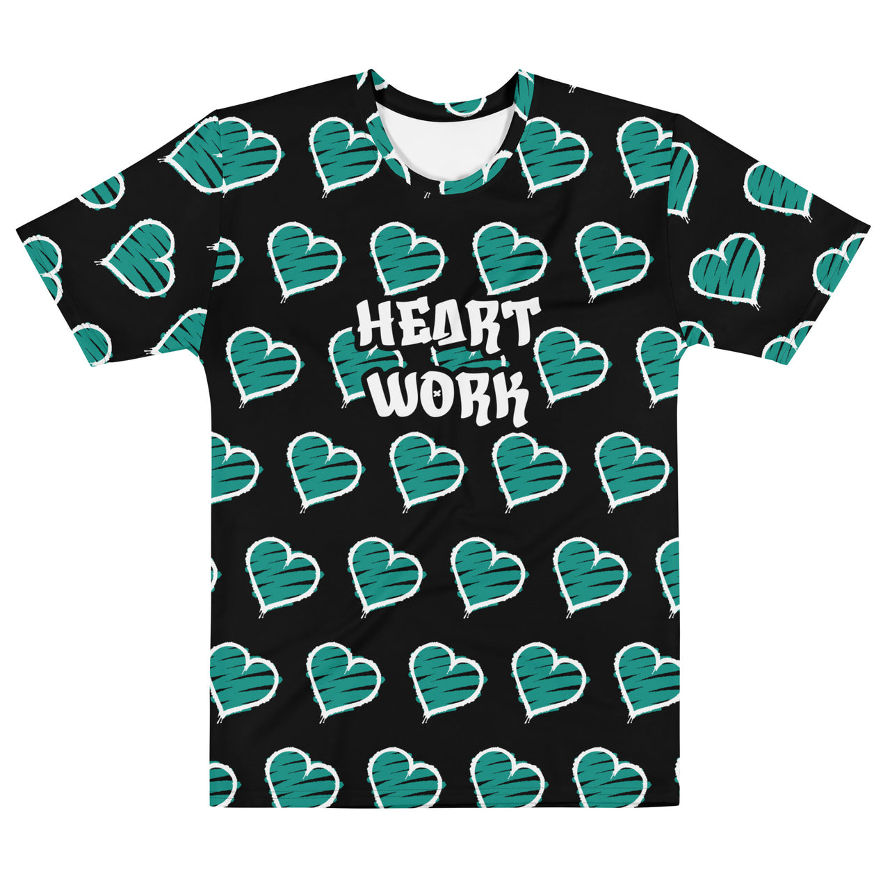Heart Work All-Over Print Men's T-Shirt