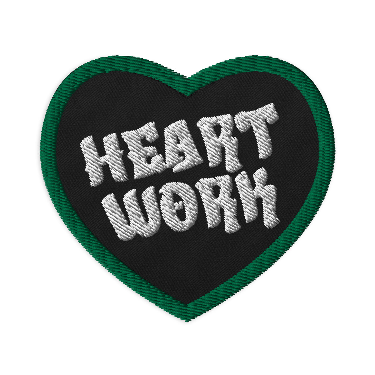 Heart Work Embroidered Patch
